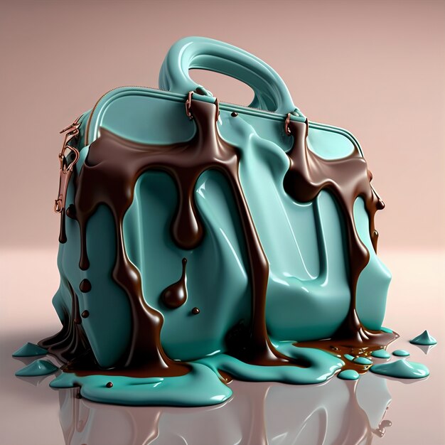 Renderowanie 3D topienia torby