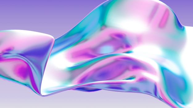 Bezpłatne zdjęcie renderowanie 3d warstw holograficznych