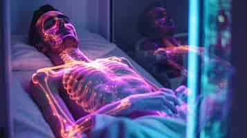 Bezpłatne zdjęcie rentgen w kolorach neonowych