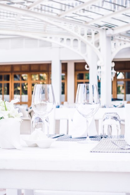 Restauracja fantazyjne elegancki komplet obiad