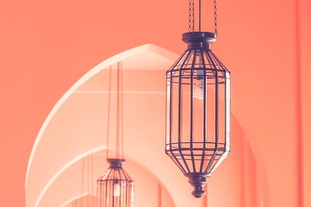 Rocznik lekkiej lampy Morocco architektury styl