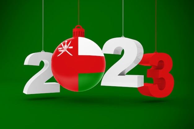 Bezpłatne zdjęcie rok 2023 i ornament omanu