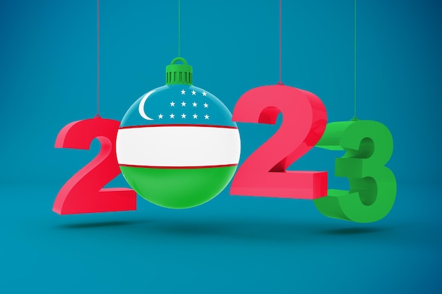 Bezpłatne zdjęcie rok 2023 i ozdoba uzbekistanu