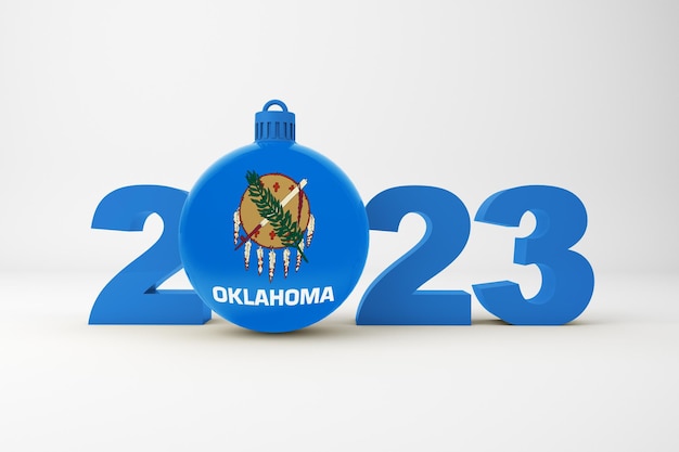 Bezpłatne zdjęcie rok 2023 z balem bożonarodzeniowym w oklahomie