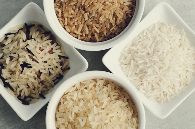 Różne rodzaje ryżu
