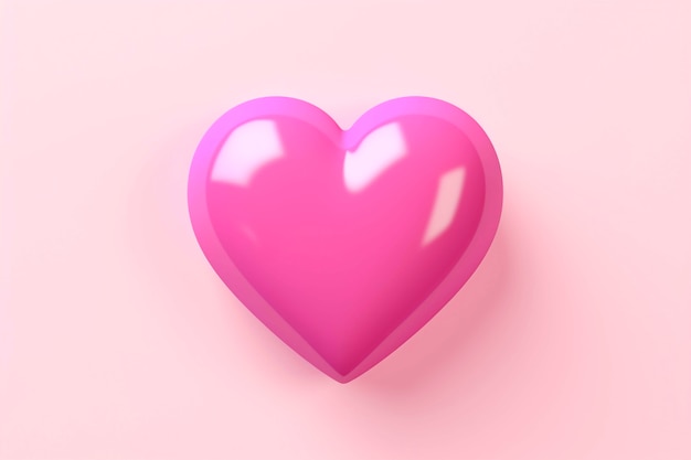 Bezpłatne zdjęcie różowe serce w studiu