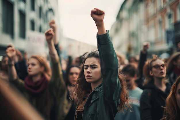 Bezpłatne zdjęcie ruch strajkujący 8m kobiet