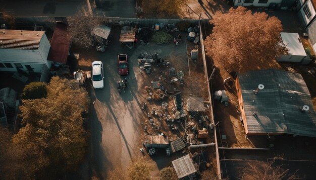 Bezpłatne zdjęcie ruch uliczny w mieście oświetla panoramę nad wodą generowaną przez sztuczną inteligencję