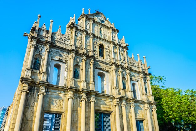 Ruiny St.Paul kościół w Macau mieście