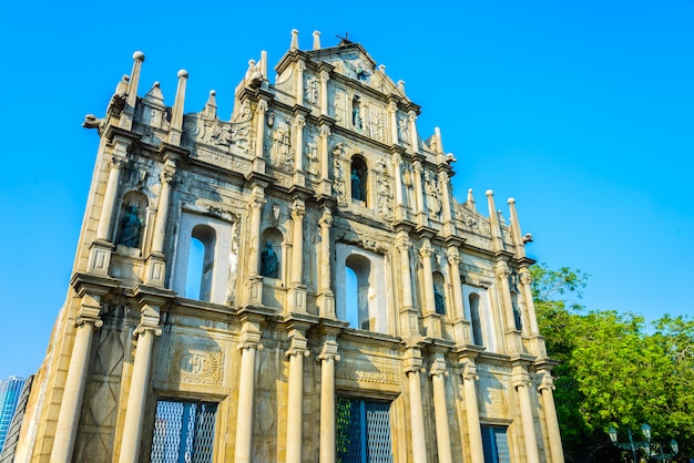 Ruiny St.Paul kościół w Macau mieście