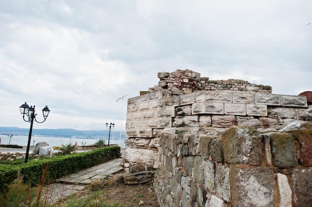 Ruiny starożytnego starego miasta Nesebar Bułgaria