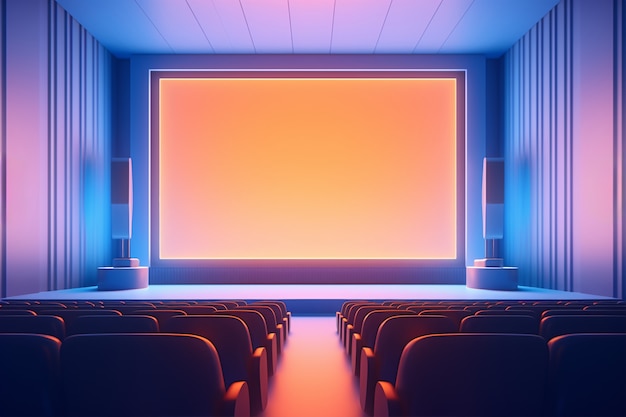 Sala kinowa 3D z miejscami siedzącymi