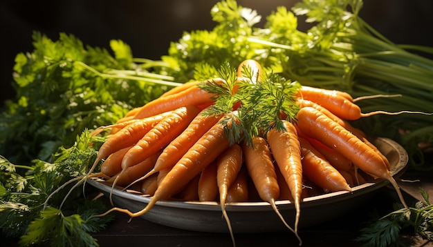 Bezpłatne zdjęcie sałatka ze świeżych warzyw zdrowe odżywianie składników organicznych rustykalna kuchnia generowana przez sztuczną inteligencję