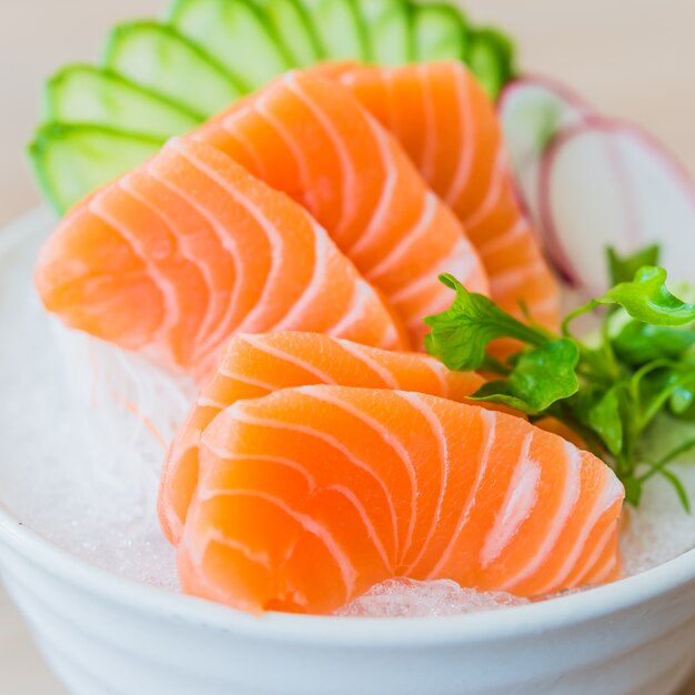 Salmon sashimi