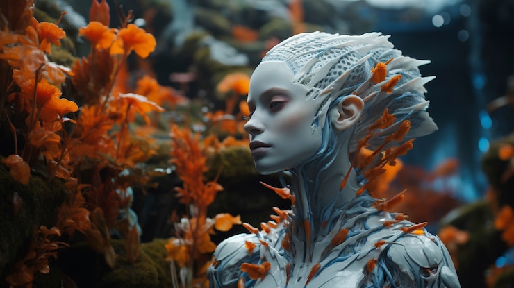 Bezpłatny plik Zdjęcie scena fantasy z ludzkim, surrealistycznym charakterem.