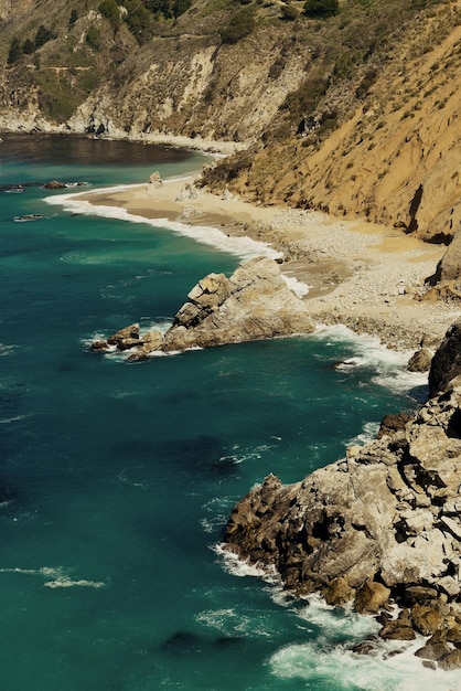 Bezpłatne zdjęcie seascape w big sur w kalifornii.