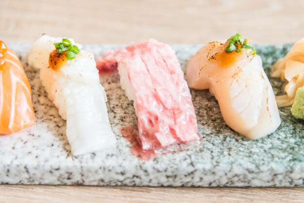 Selektywne fokus na sushi roll
