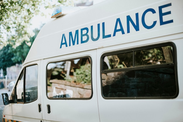 Side Of A British Ambulance