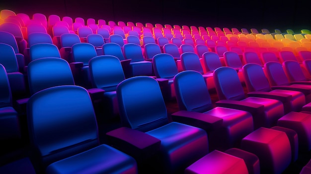 Siedzenia w kinie 3D