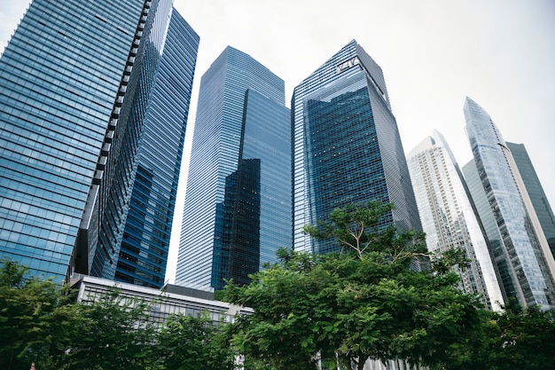 Bezpłatne zdjęcie singapur skyline