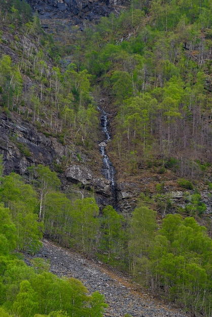 Bezpłatne zdjęcie skjolden norwegia 16 maja 2023 wodospad