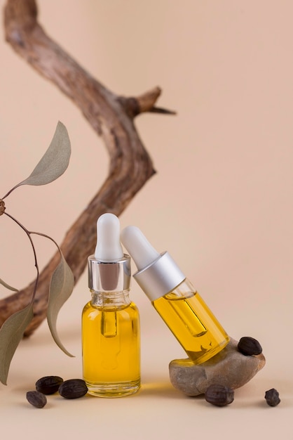 Bezpłatne zdjęcie skład zakraplacza oleju jojoba