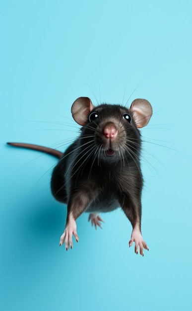 Śliczny szczur w studiu