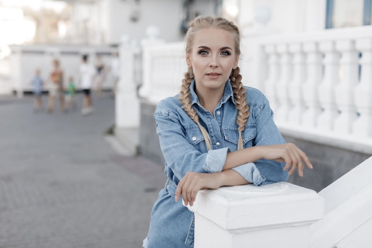 Bezpłatny plik Zdjęcie słodka młoda kobieta na świeżym powietrzu
