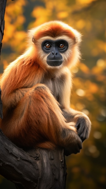 Słodki Gibbon W Przyrodzie