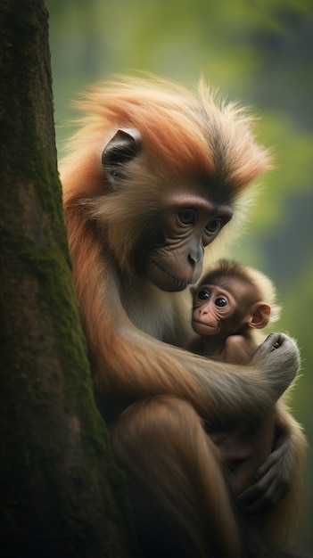 Słodki Gibbon W Przyrodzie