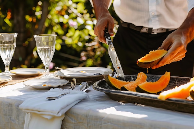 Bezpłatne zdjęcie słodki papaya martwa natura