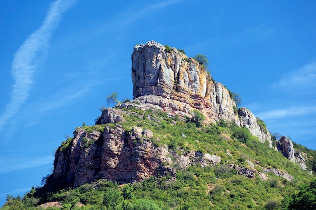 Słynny Solutre Rock, Burgundia, Francja