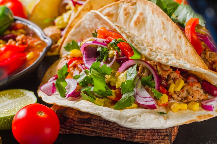 Bezpłatny plik Zdjęcie smaczne meksykańskie burrito