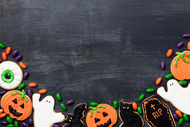 Bezpłatny plik Zdjęcie smakołyki na imprezę halloween z kopiowaniem miejsca