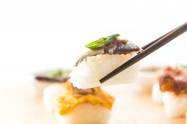 Smażona Makrela Z Sushi Krewetek Paste Sushi