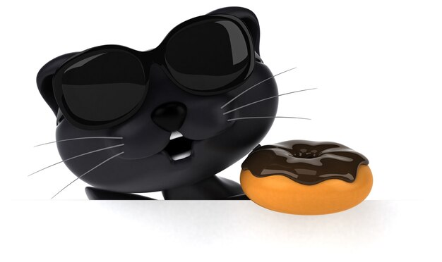 Śmieszne kot ilustracja 3D