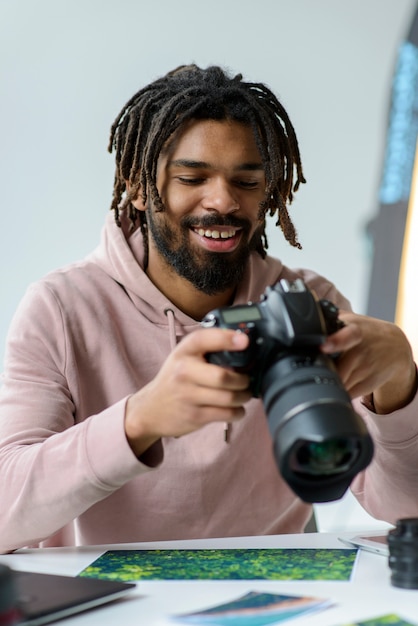 Smiley Man With Camera