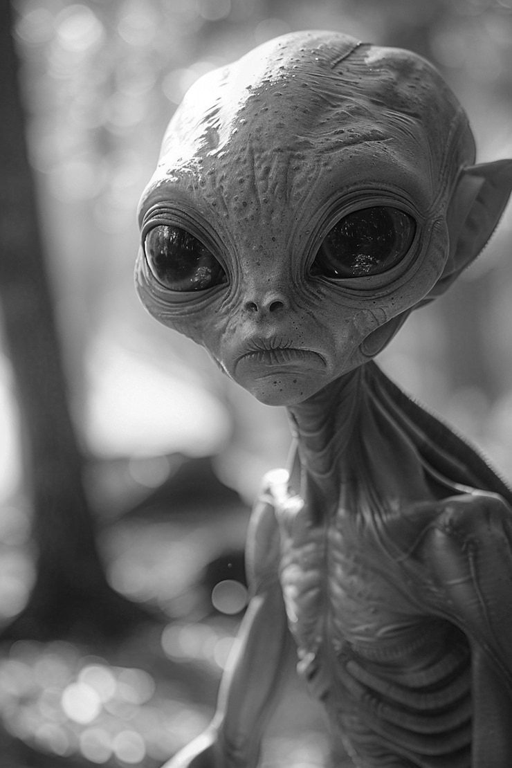Bezpłatny plik Zdjęcie średni strzał monochromatyczny obcy