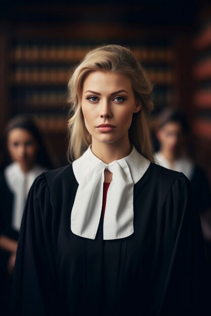 Średnia kobieta pracująca jako prawnik
