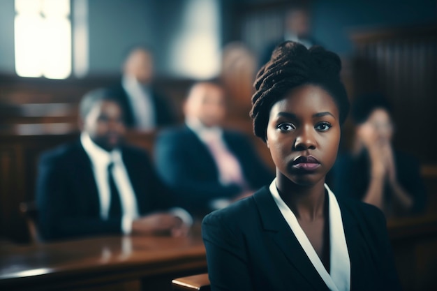Średnia kobieta pracująca jako prawnik