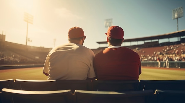 Bezpłatne zdjęcie Średnio strzelający baseballiści na boisku