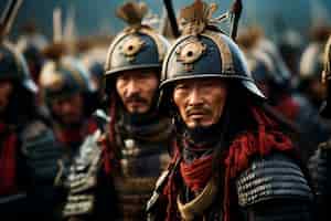 Bezpłatne zdjęcie Średniowieczna historyczna wersja azjatyckiego wojownika