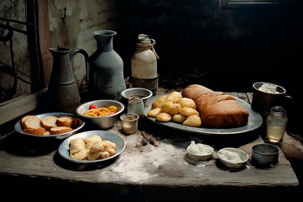 Bezpłatne zdjęcie Średniowieczna historyczna wersja mąki