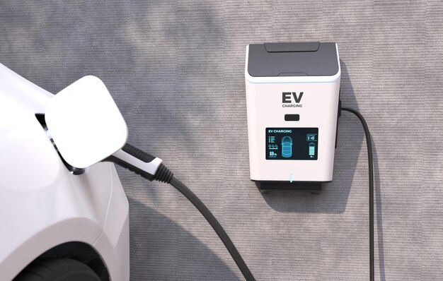 Stacja ładująca EV Czysta technologia napełniania energią Ładowanie samochodów elektrycznych