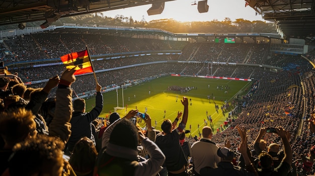 Bezpłatne zdjęcie stadion piłkarski pełen ludzi.