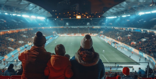 Bezpłatne zdjęcie stadion piłkarski pełen ludzi.