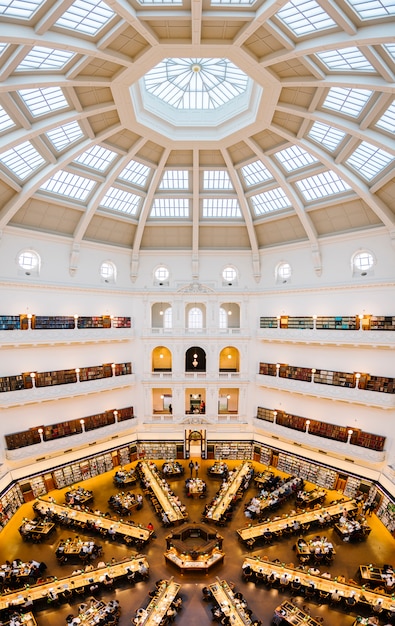 Bezpłatne zdjęcie stan biblioteki w melbourne