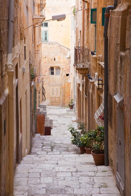 Stary ulica Valletta. Malta