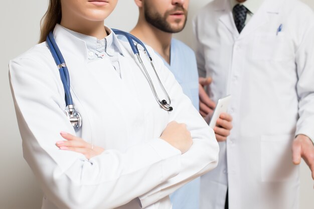 Stetoskop zdrowia lekarz zarośla stanowisko szpitala