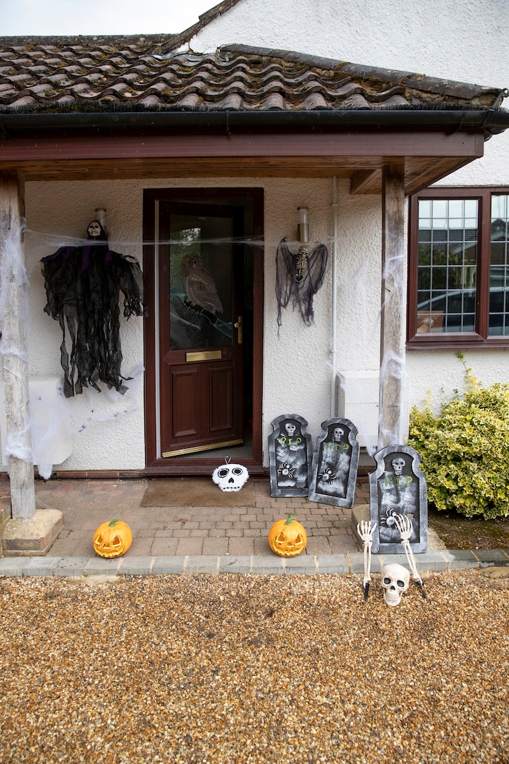 Bezpłatny plik Zdjęcie straszne dekoracje domu na halloween